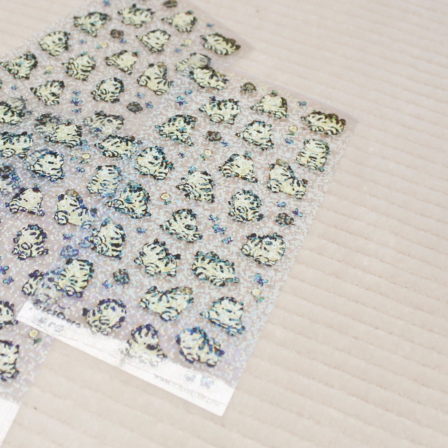 Zebras Glitter Transparant Stickersheet