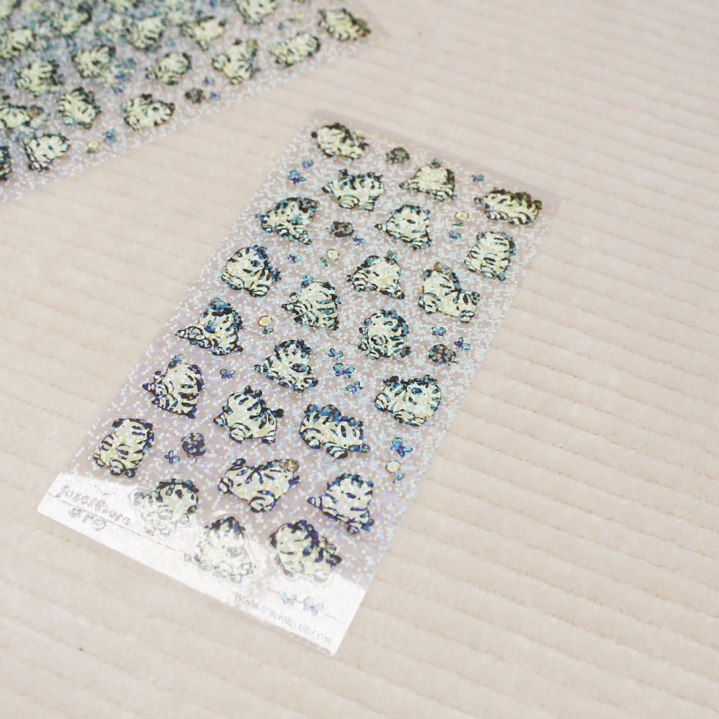 Zebras Glitter Transparant Stickersheet