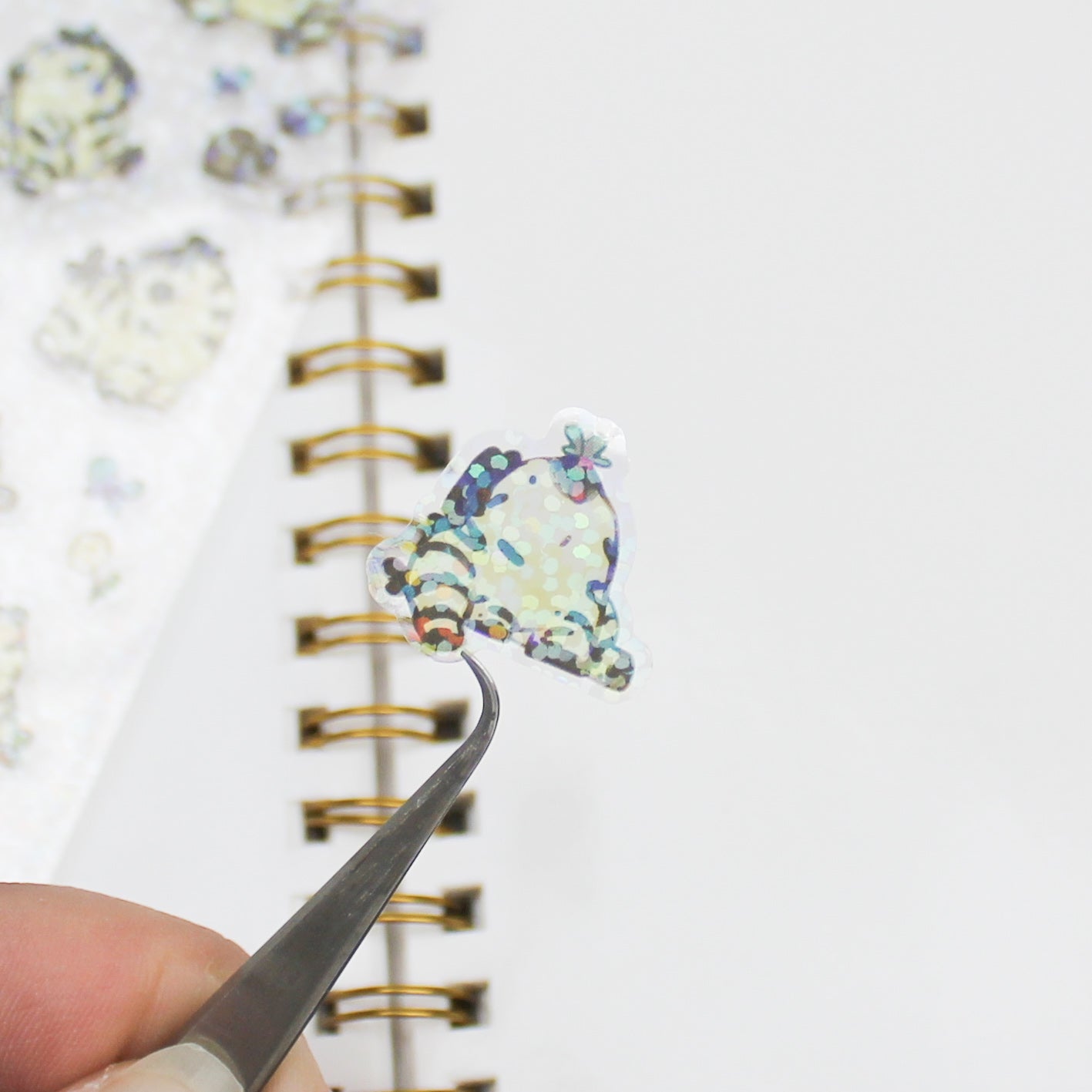 Zebras Glitter Transparant Stickersheet