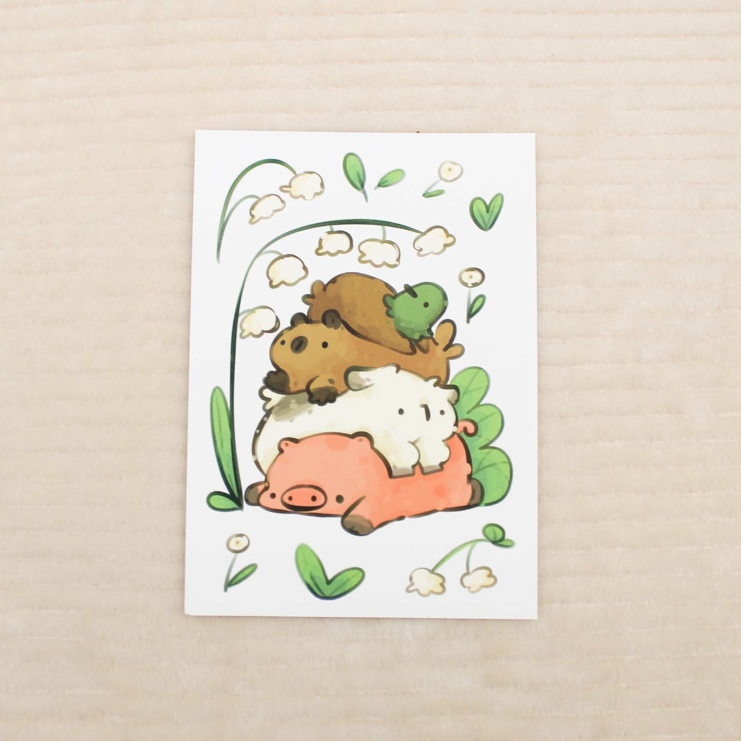 Floral chonks postcards