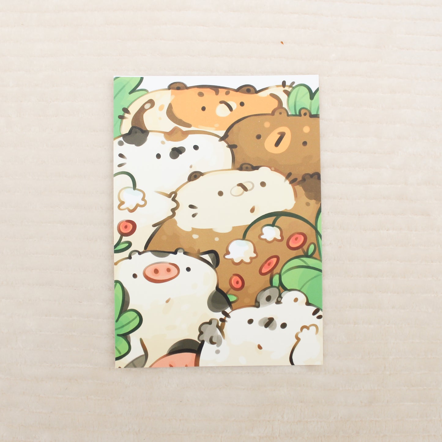 Floral chonks postcards