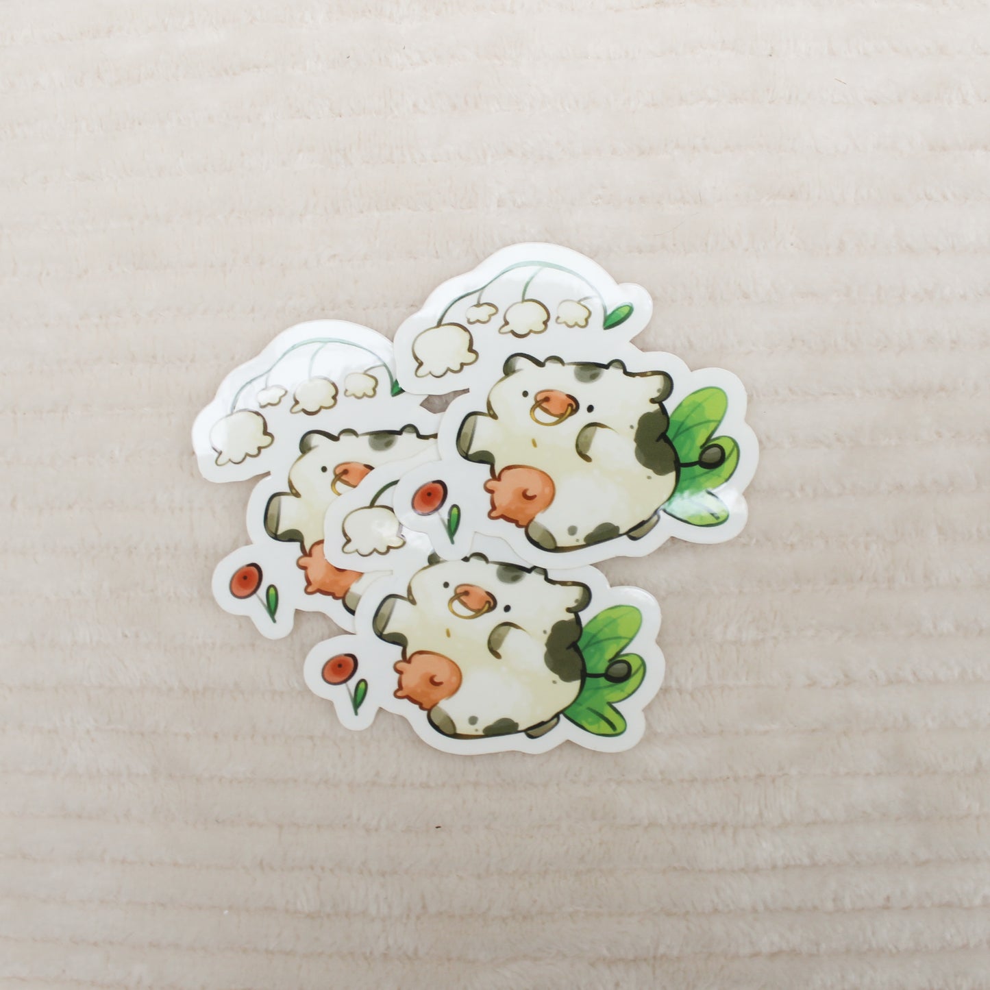 The Floral Cow Vinyl Sticker
