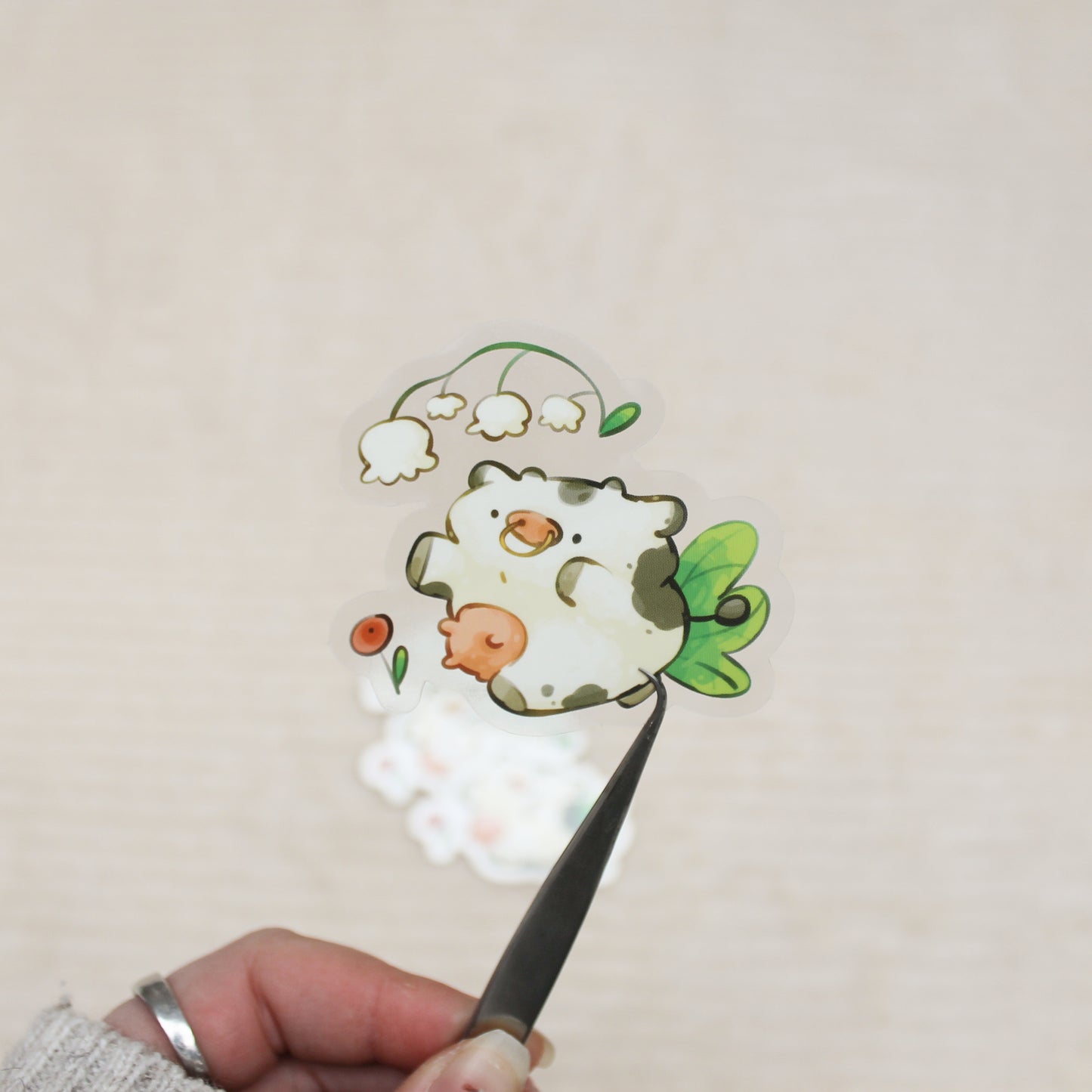 The Floral Cow Vinyl Sticker