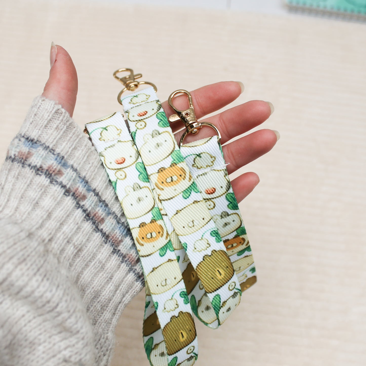 Floral Animals Wrist Lanyard