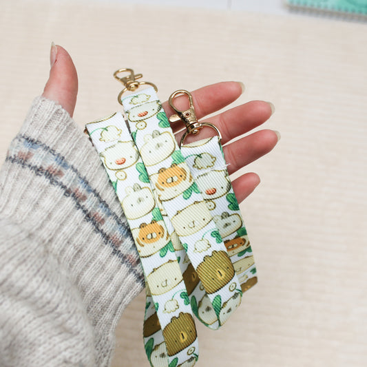 Floral Animals Wrist Lanyard