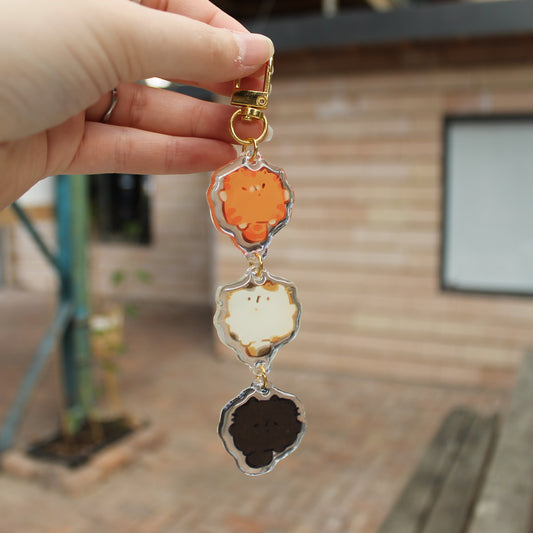 Linked Kitties keychain