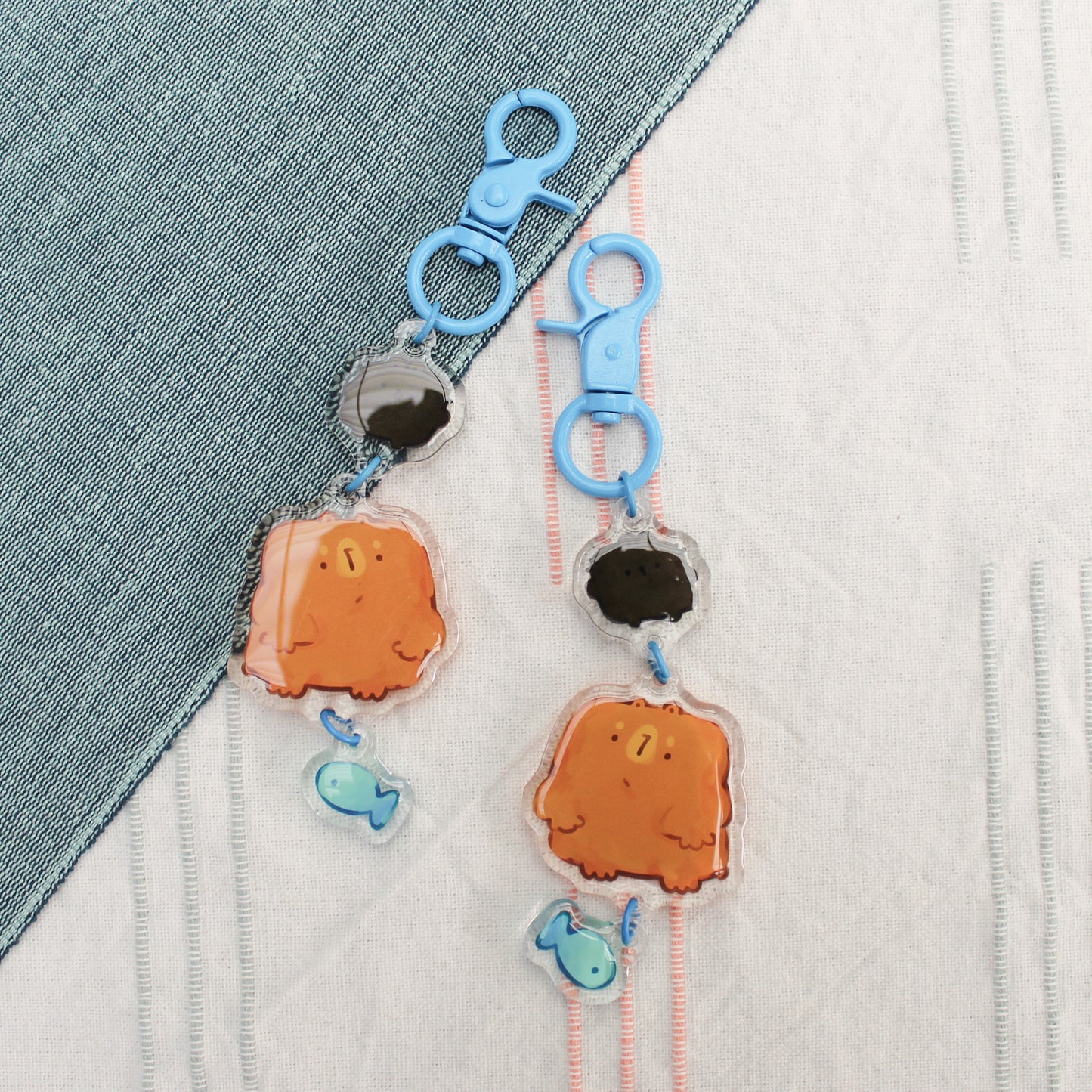 Linked Bear and Bun keychain
