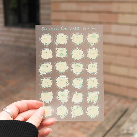 Square Buddies Stickersheet