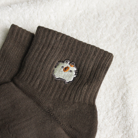 Embroidered Bunny Socks