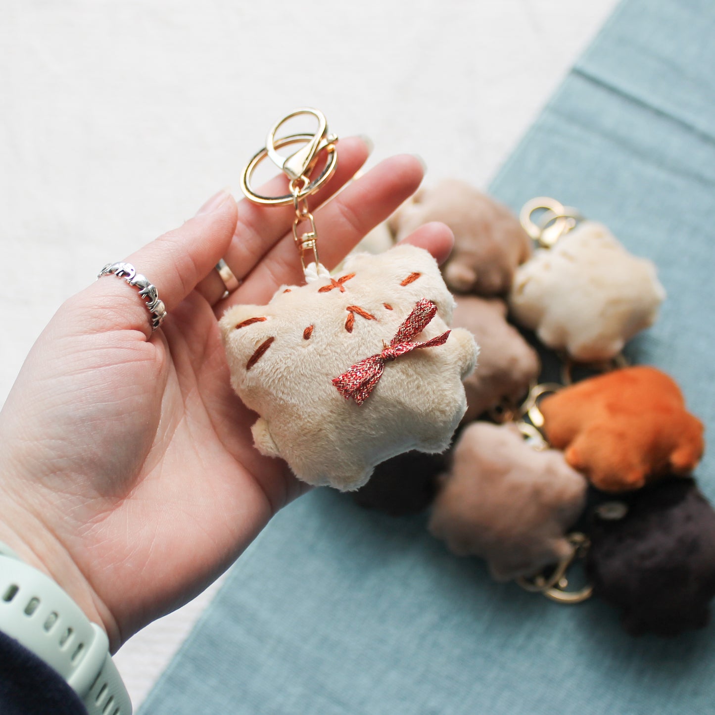 Handmade plush keychains
