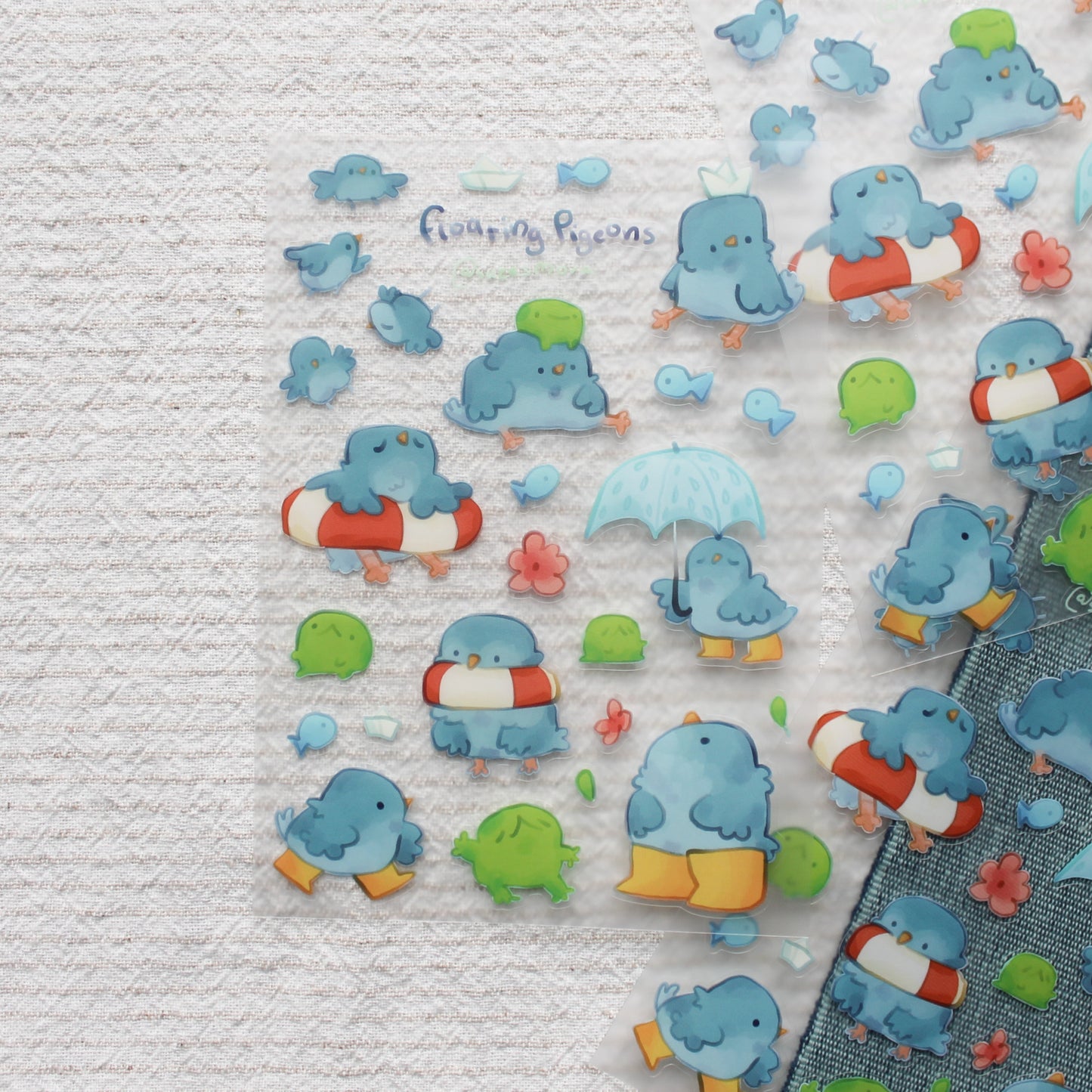 Floating Pigeons Stickersheet