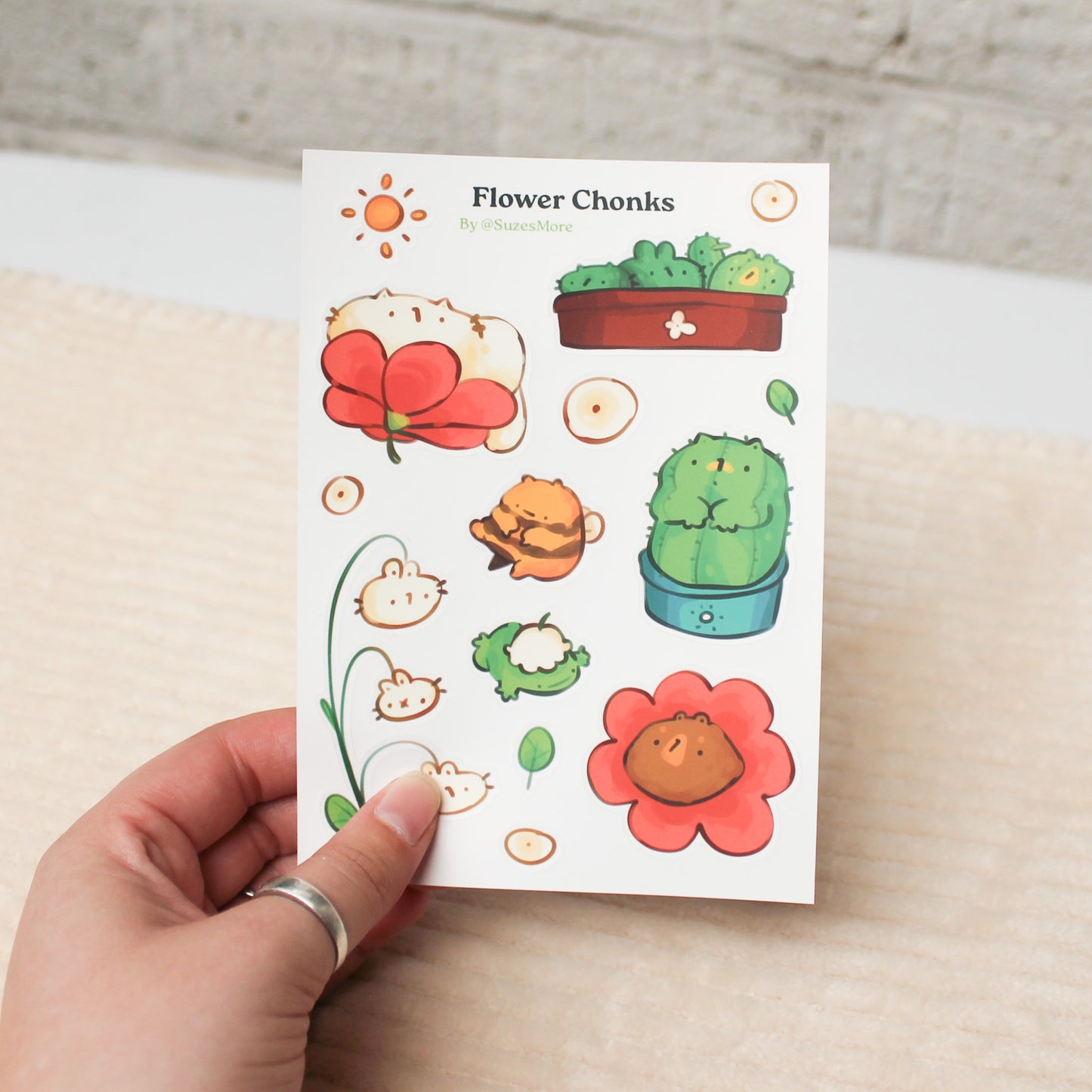 Flower Chonks Stickersheet