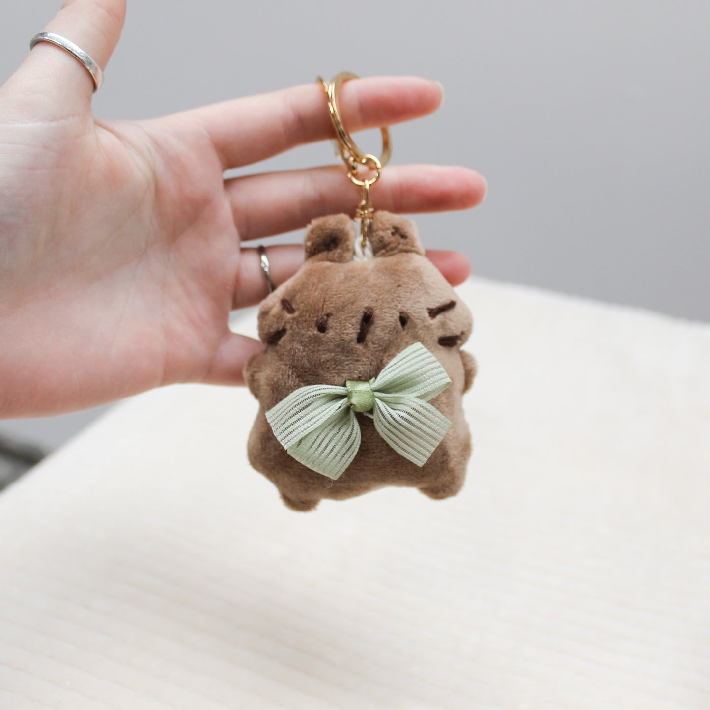 Handmade plush keychain | Brown