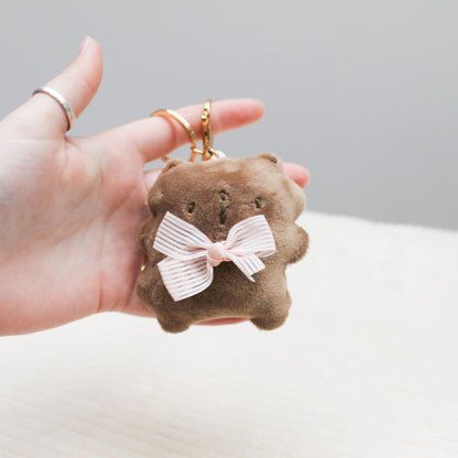 Handmade plush keychain | Brown