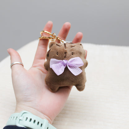 Handmade plush keychain | Brown