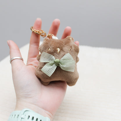 Handmade plush keychain | Brown