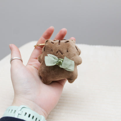 Handmade plush keychain | Brown