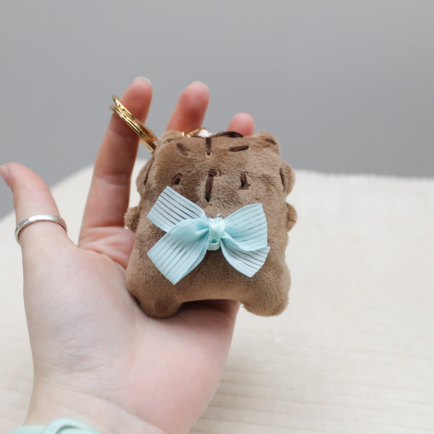 Handmade plush keychain | Brown