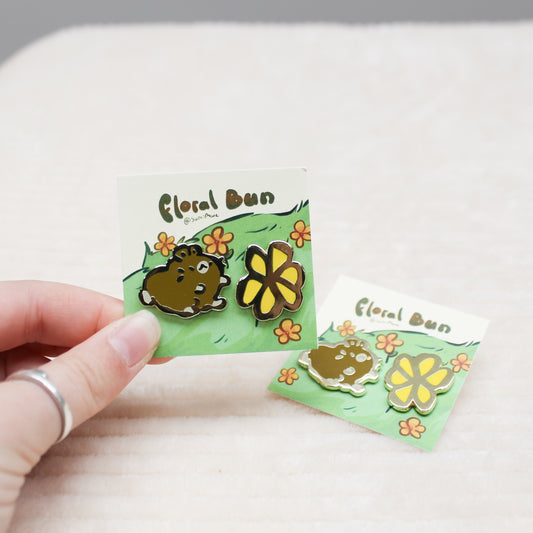 Floral Bun Mini Pin Set