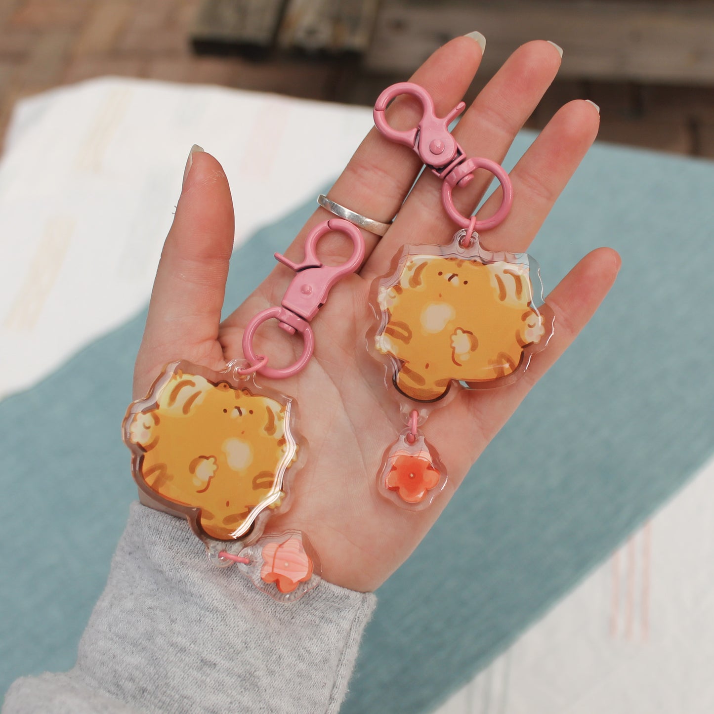 Linked Tiger keychain
