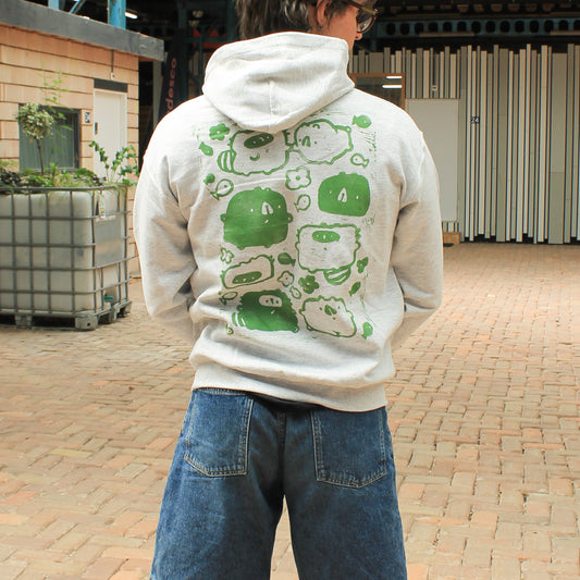 Bear and Raccoon Light Grey Hoodie