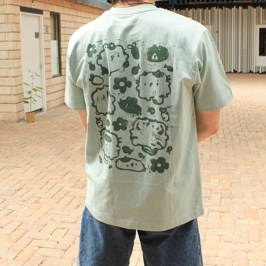 Floral Babies Lino Shirt Press 2