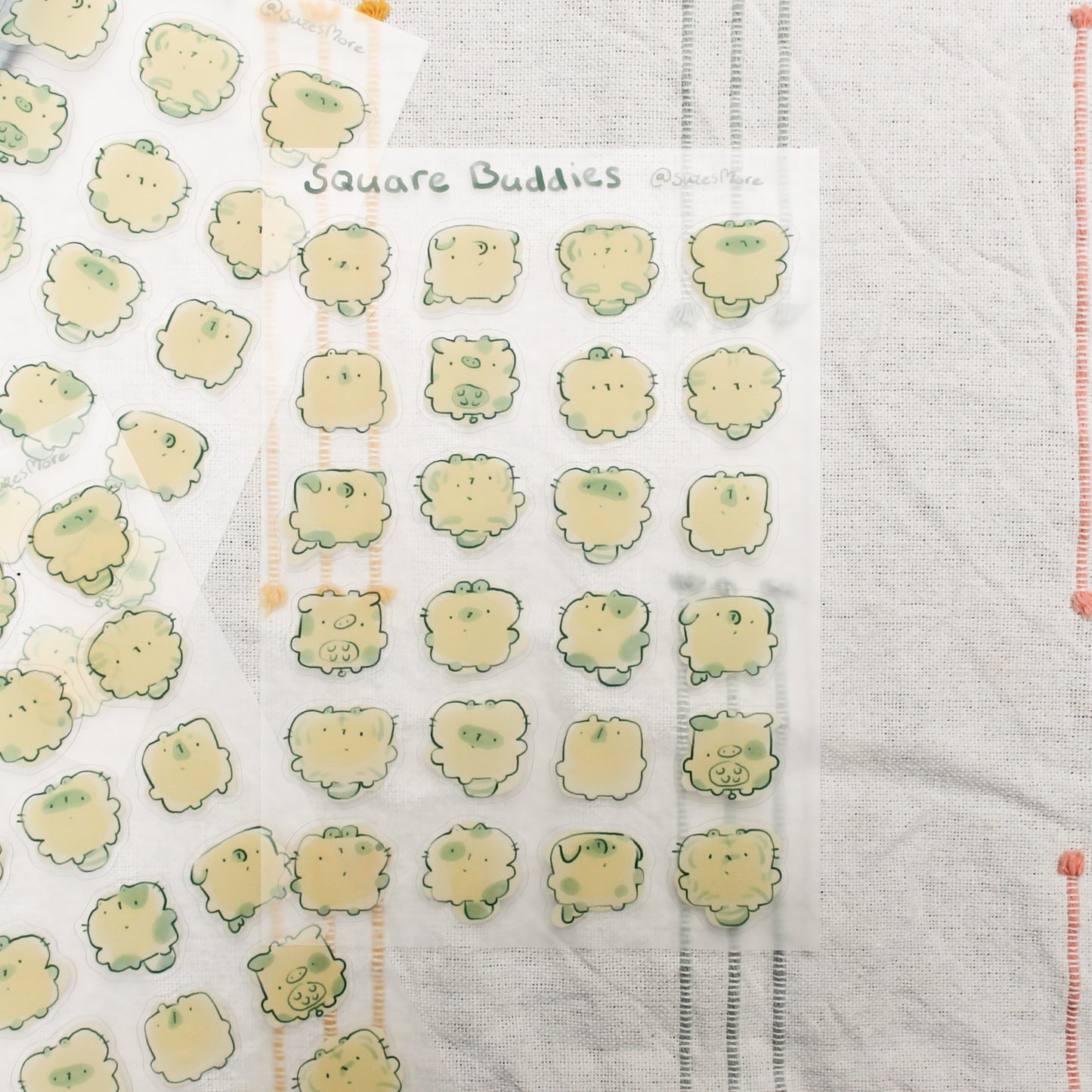 Square Buddies Stickersheet