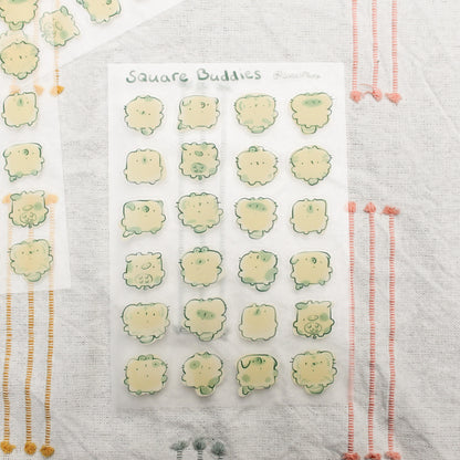 Square Buddies Stickersheet