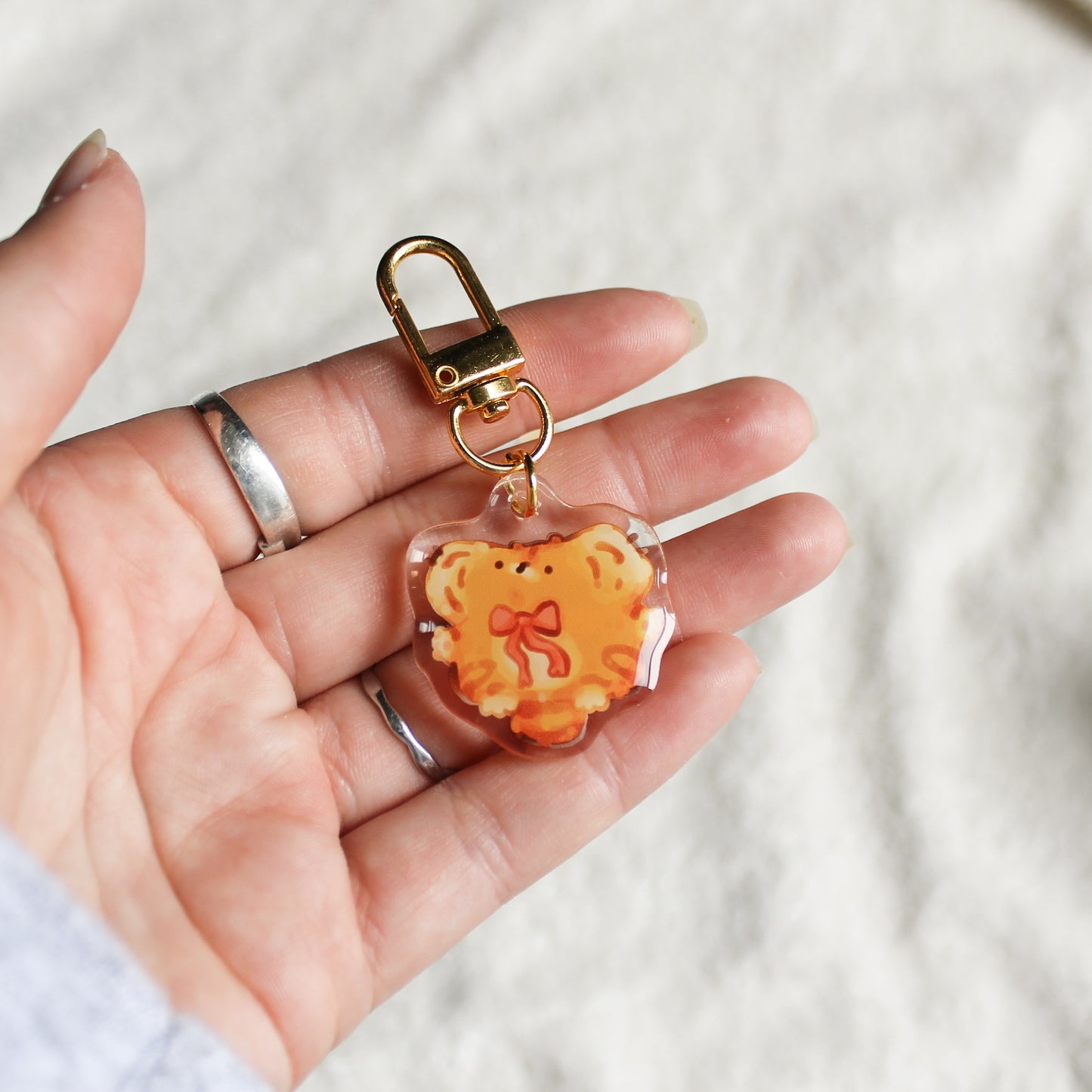 Tiger with a little Bow Keychain