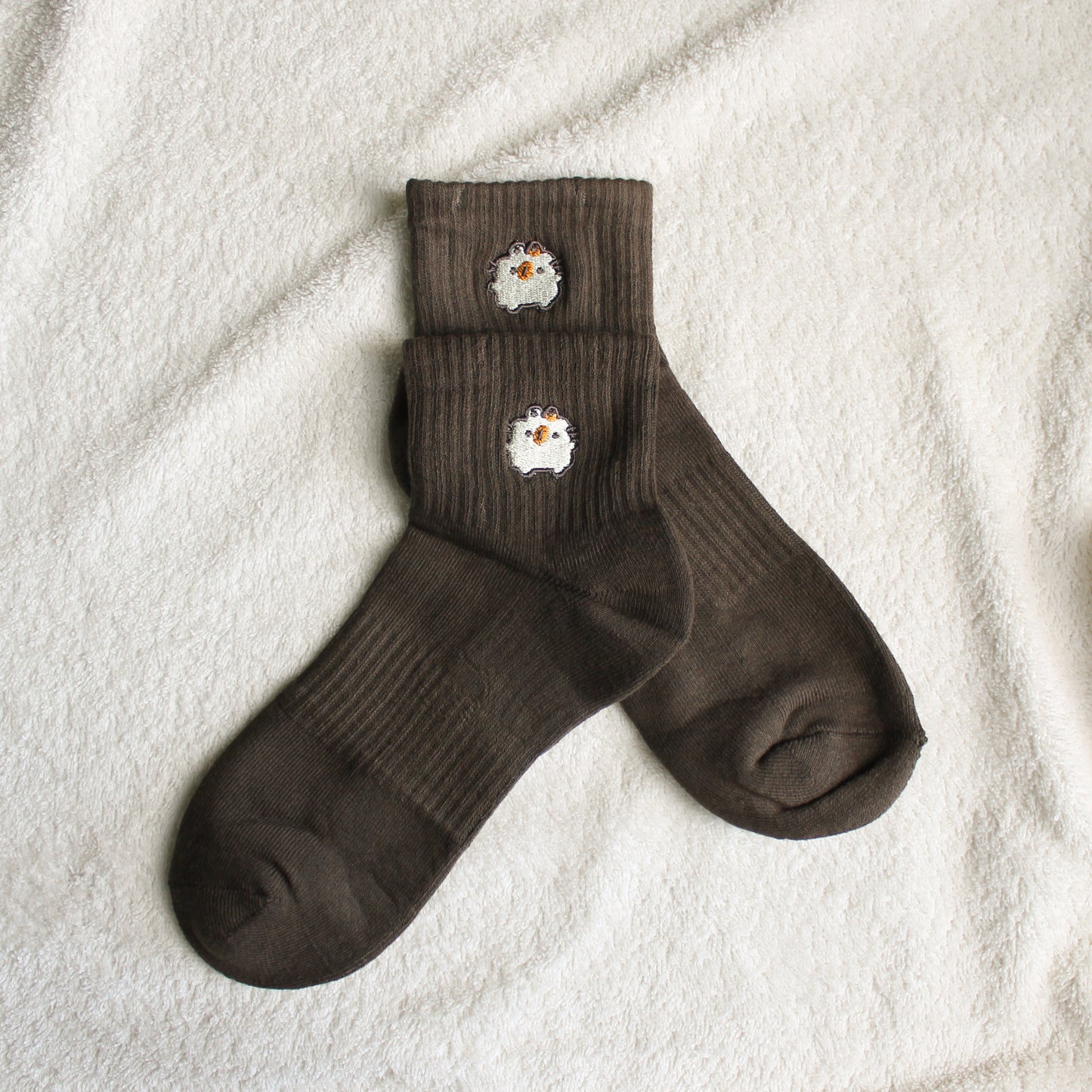 Embroidered Bunny Socks