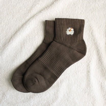 Embroidered Bunny Socks