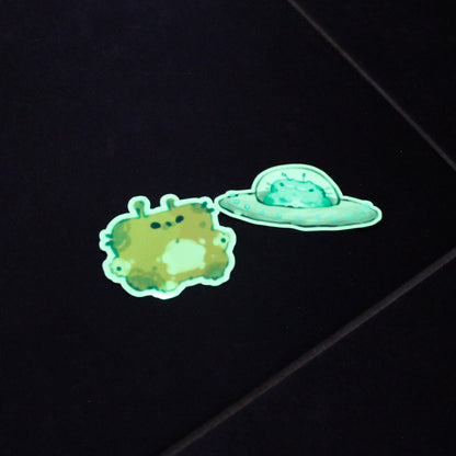 Aliens Glow in the Dark Vinyl Stickers