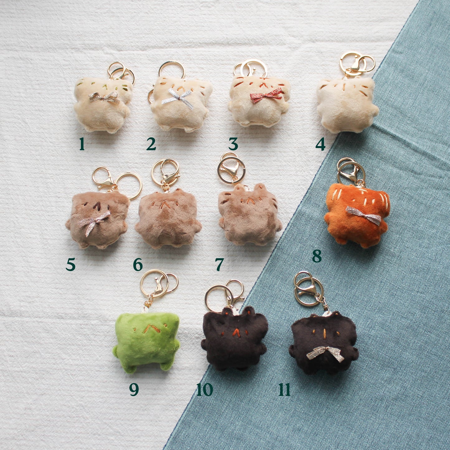Handmade plush keychains