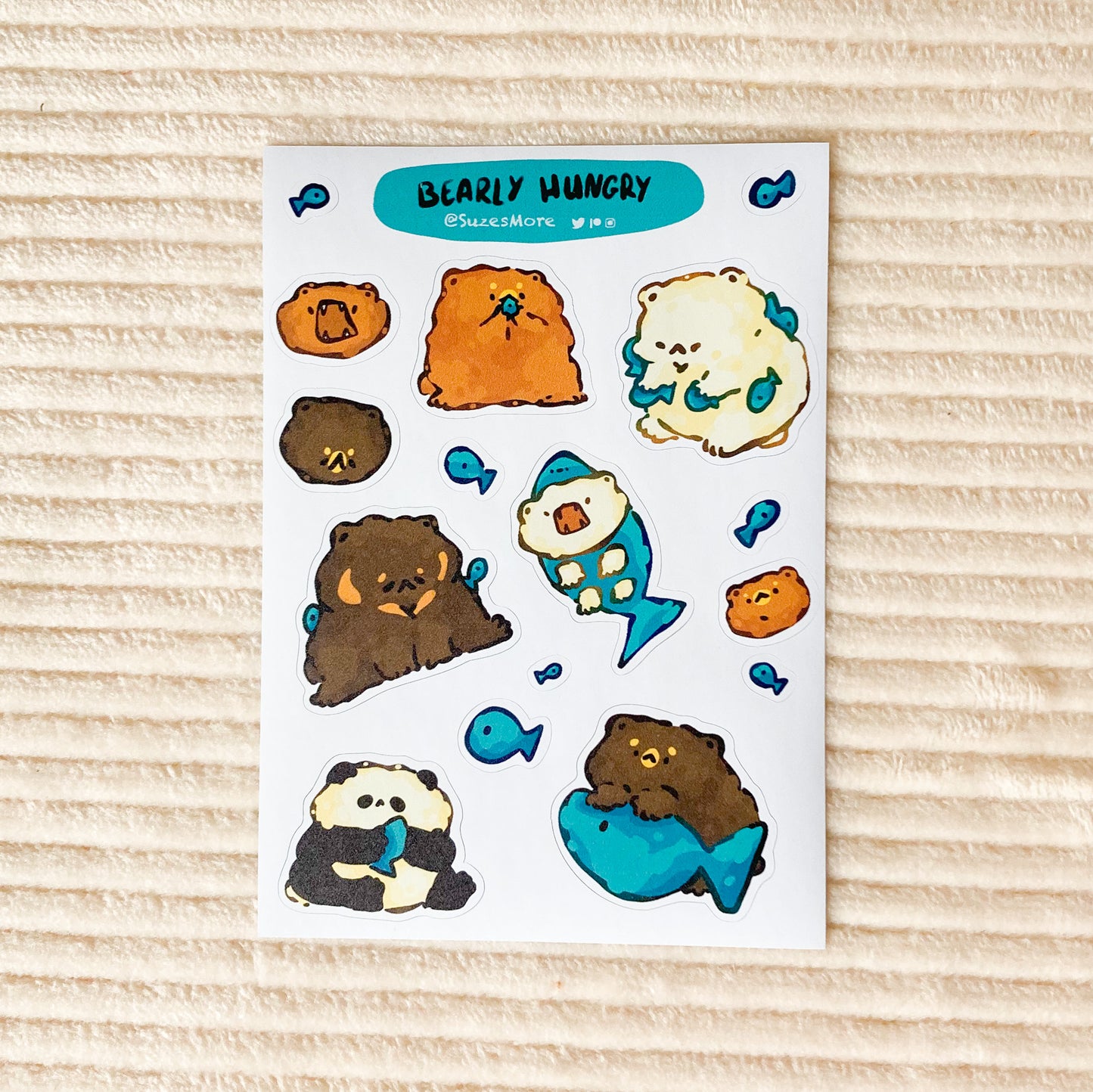 Bearly Hungry Stickersheet