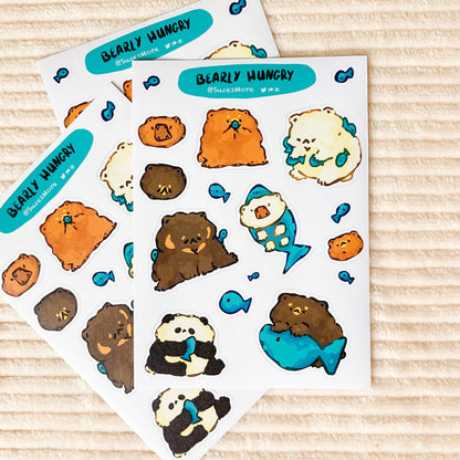 Bearly Hungry Stickersheet