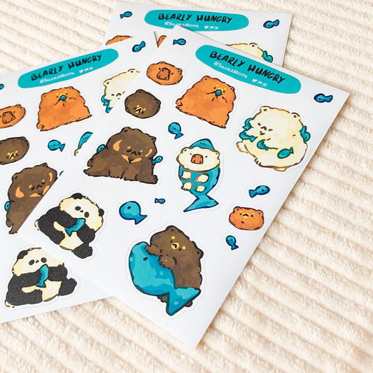 Bearly Hungry Stickersheet