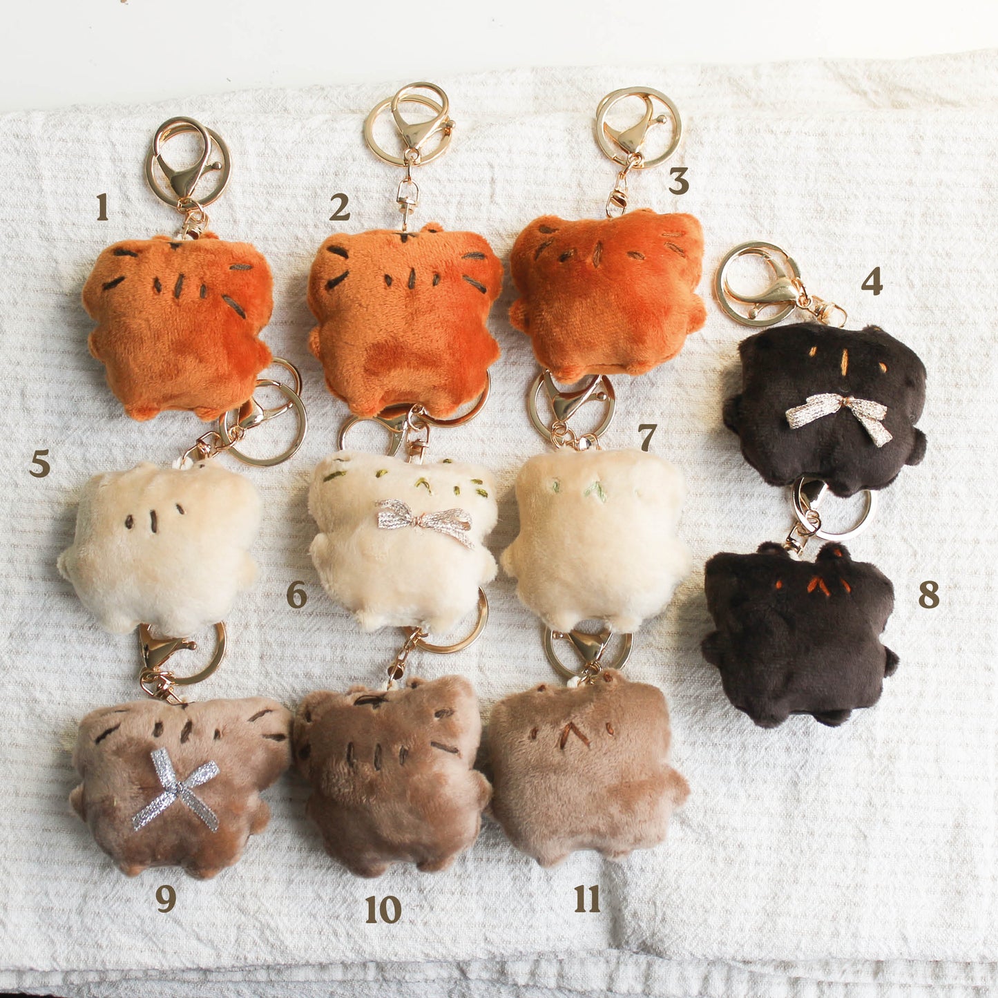 Handmade plush keychains