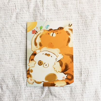 Tiger and Poko Postcard