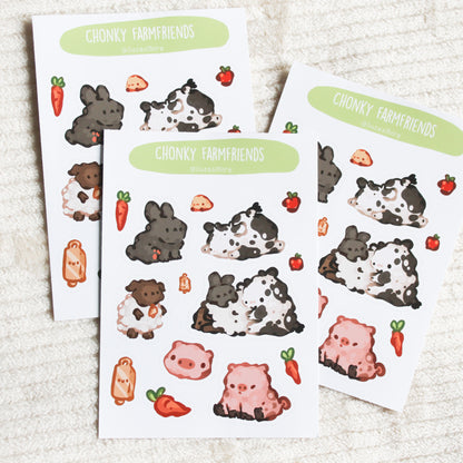 Chonky Farm Friends Stickersheet