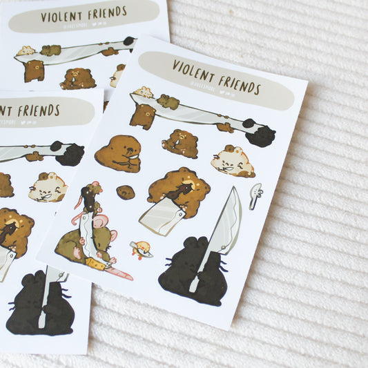 Violent Friends Stickersheet