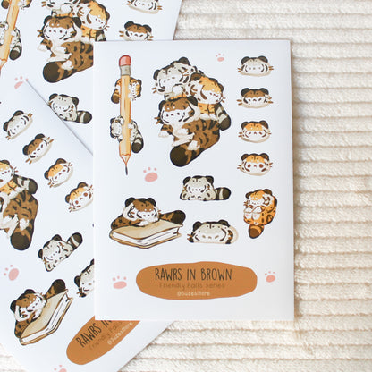 Rawrs in Brown Stickersheet