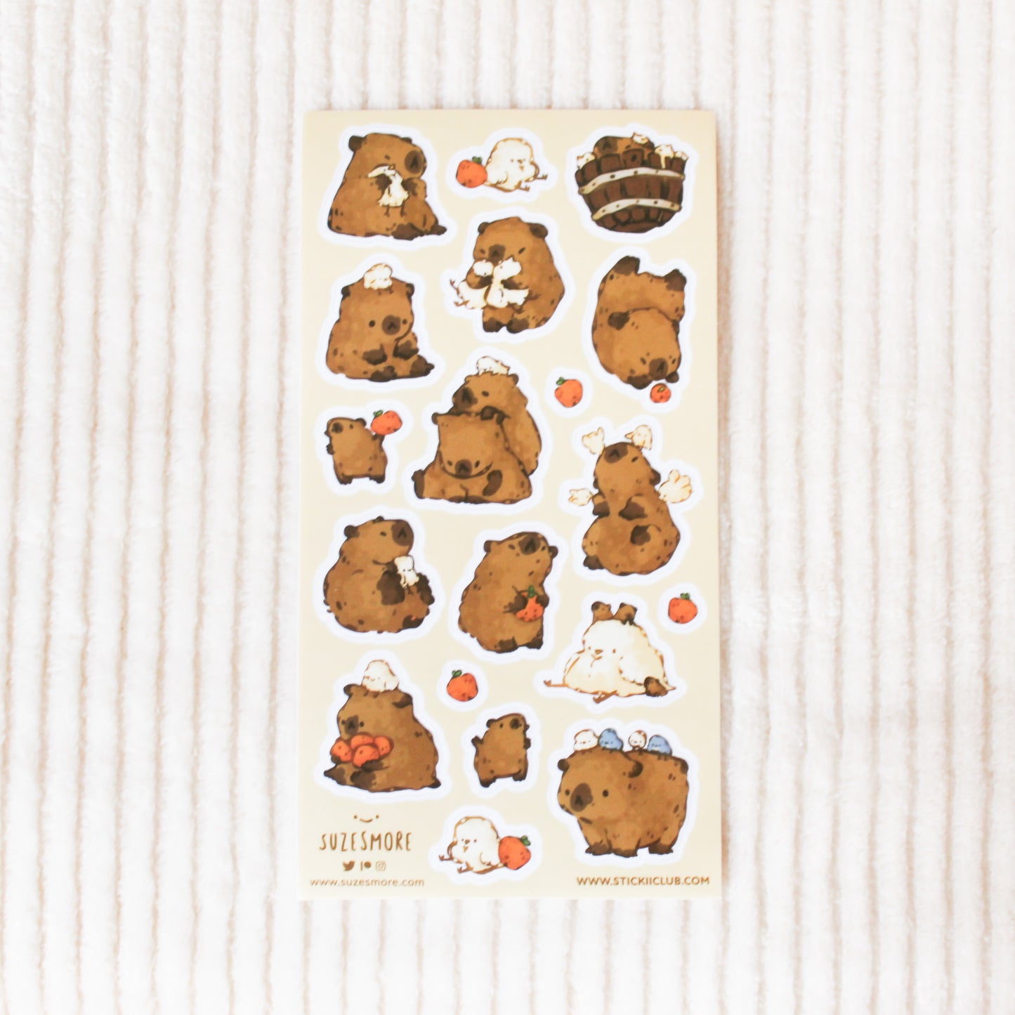 Capybara Transparant Stickersheet