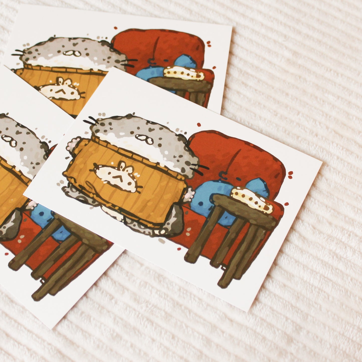 Cozy Leopard Postcard