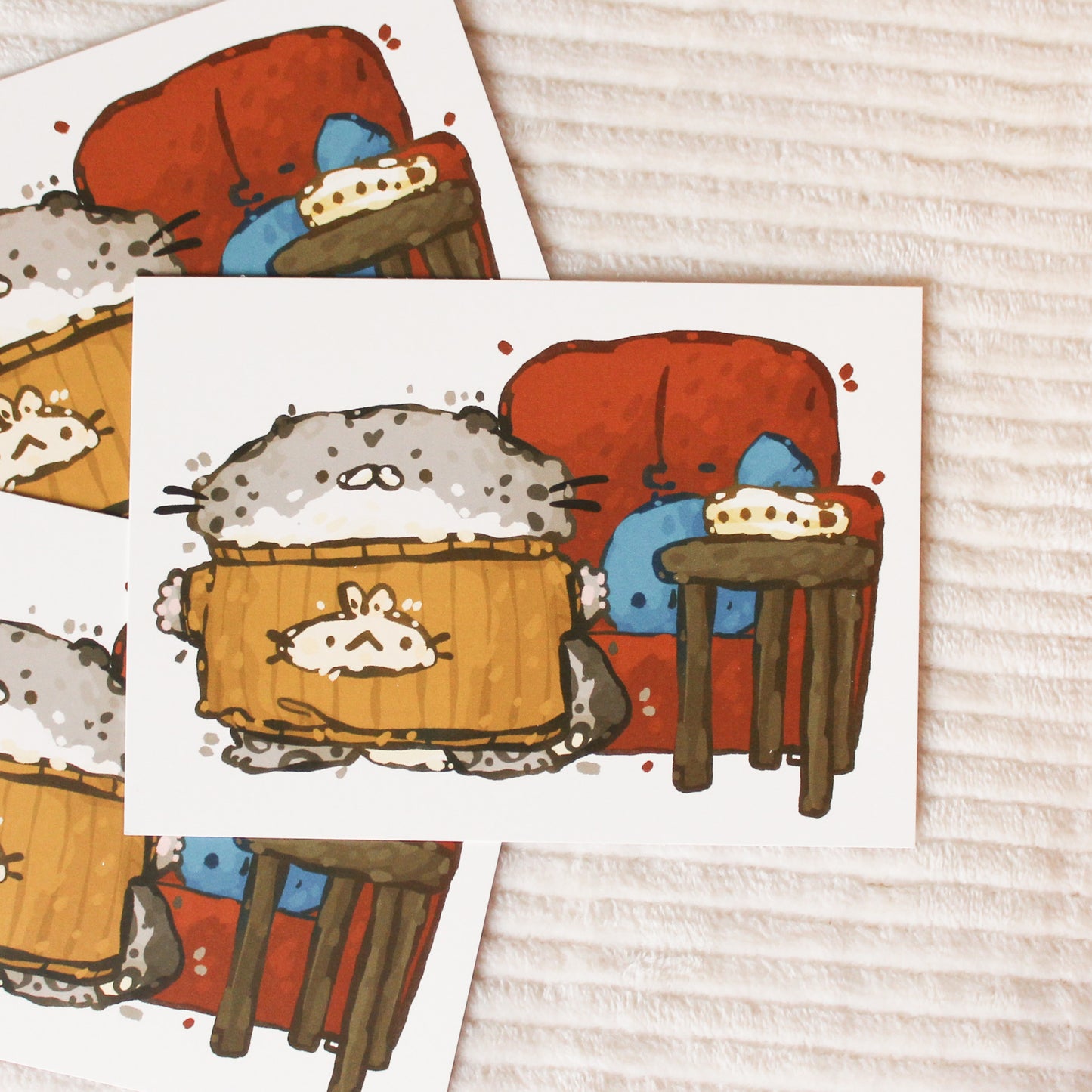 Cozy Leopard Postcard