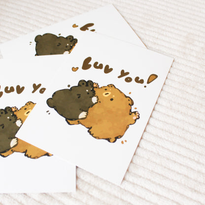 Luv You Postcard