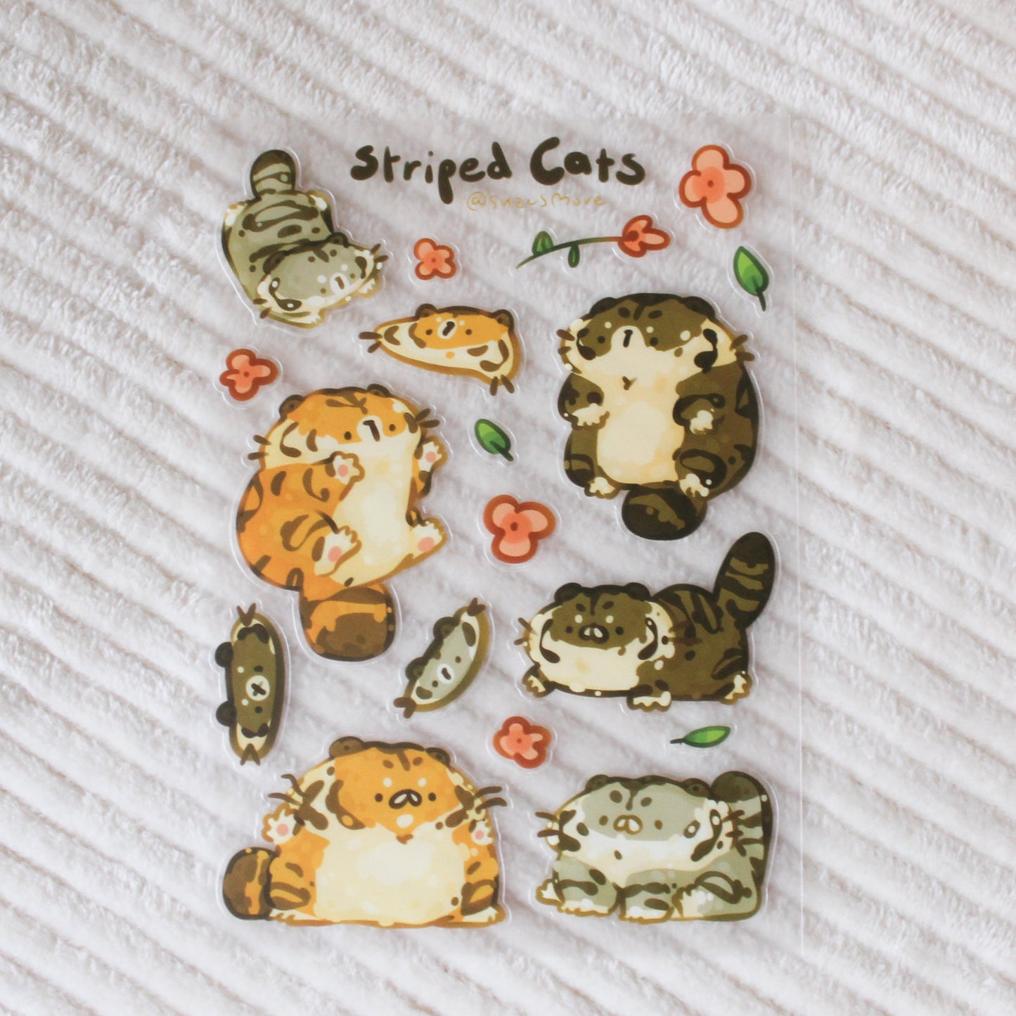 Striped Cats Stickersheet