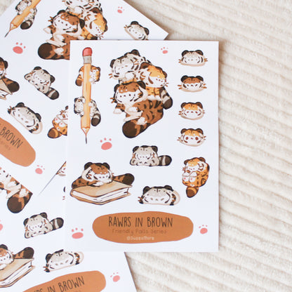 Rawrs in Brown Stickersheet