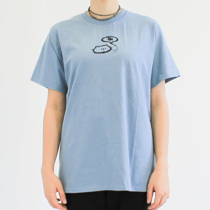 Blue Cat Shirt | Handprinted