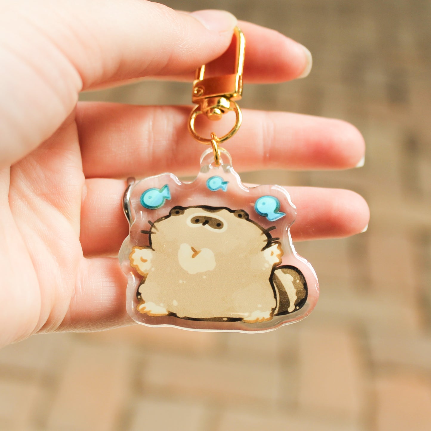 Pedro the Raccoon Keychain