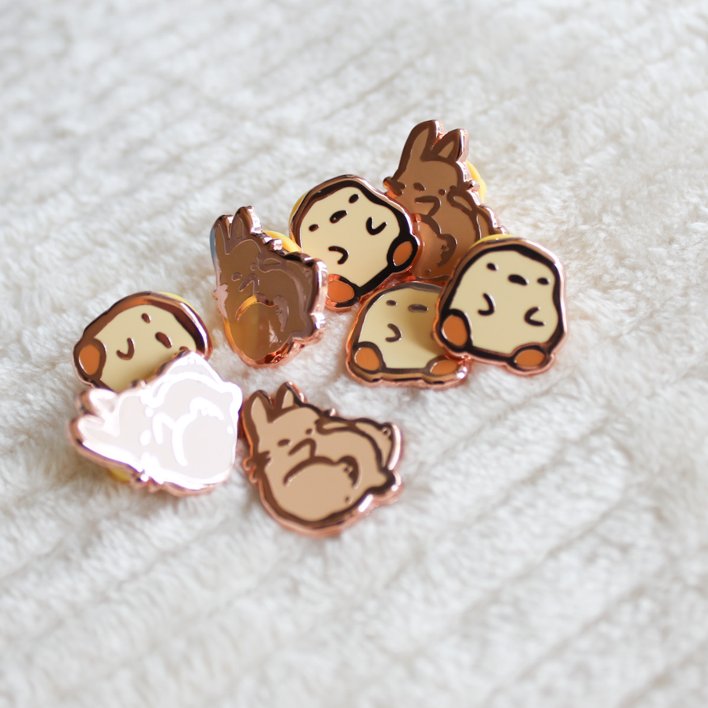 Duck and Bun Mini Pins